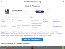Tablet Screenshot of kredit-fuer-arbeitslose.org